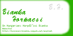 bianka horpacsi business card